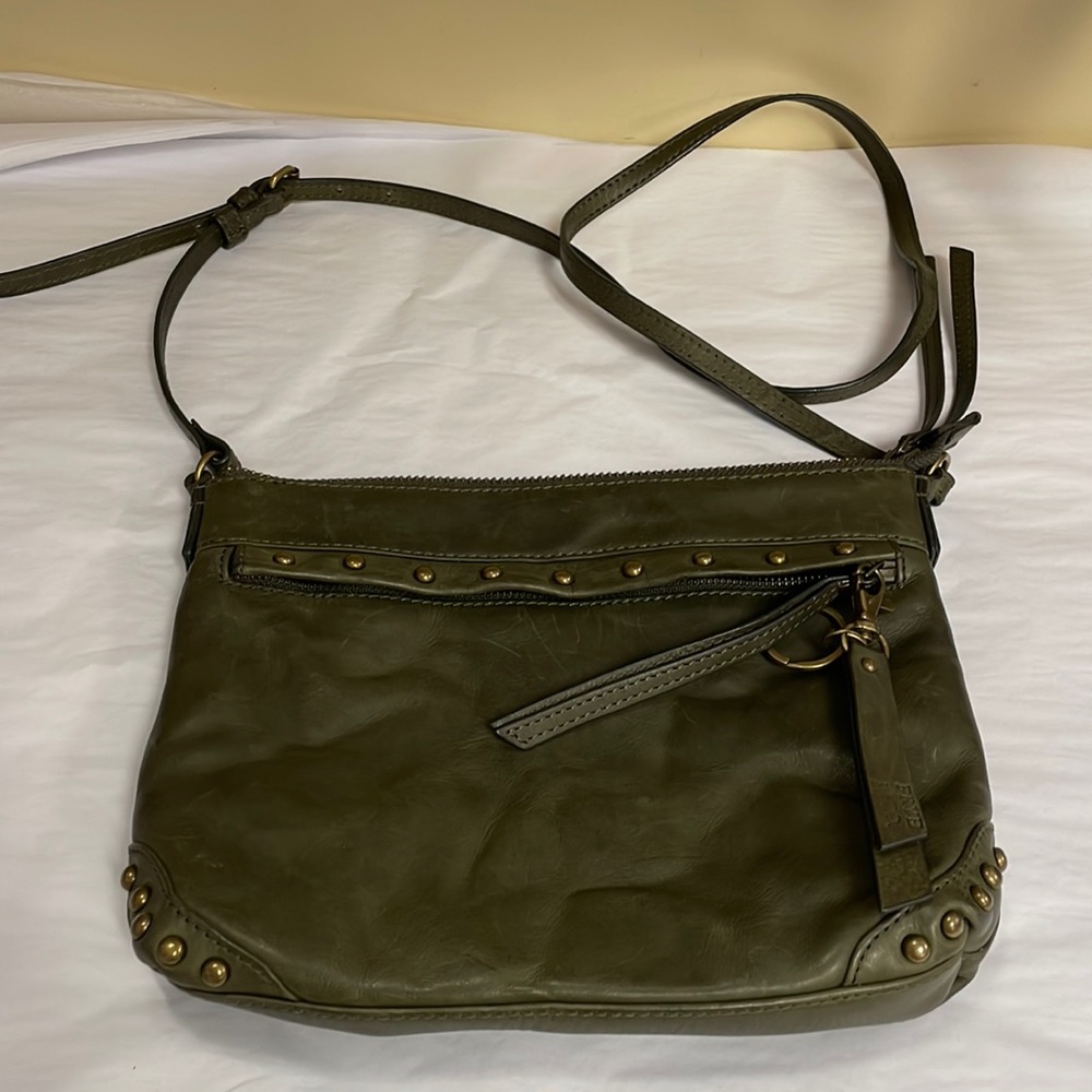 Frye green studded crossbody bag